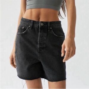 Urban Outfitters | BDG Long Inseam Raw Hem Denim Jean Shorts Black New 27 Waist